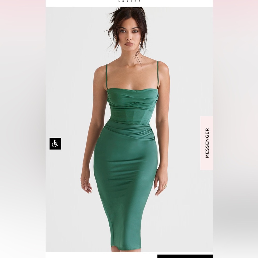 House of cb Teia dress in Forest. Regular cup and plus cup